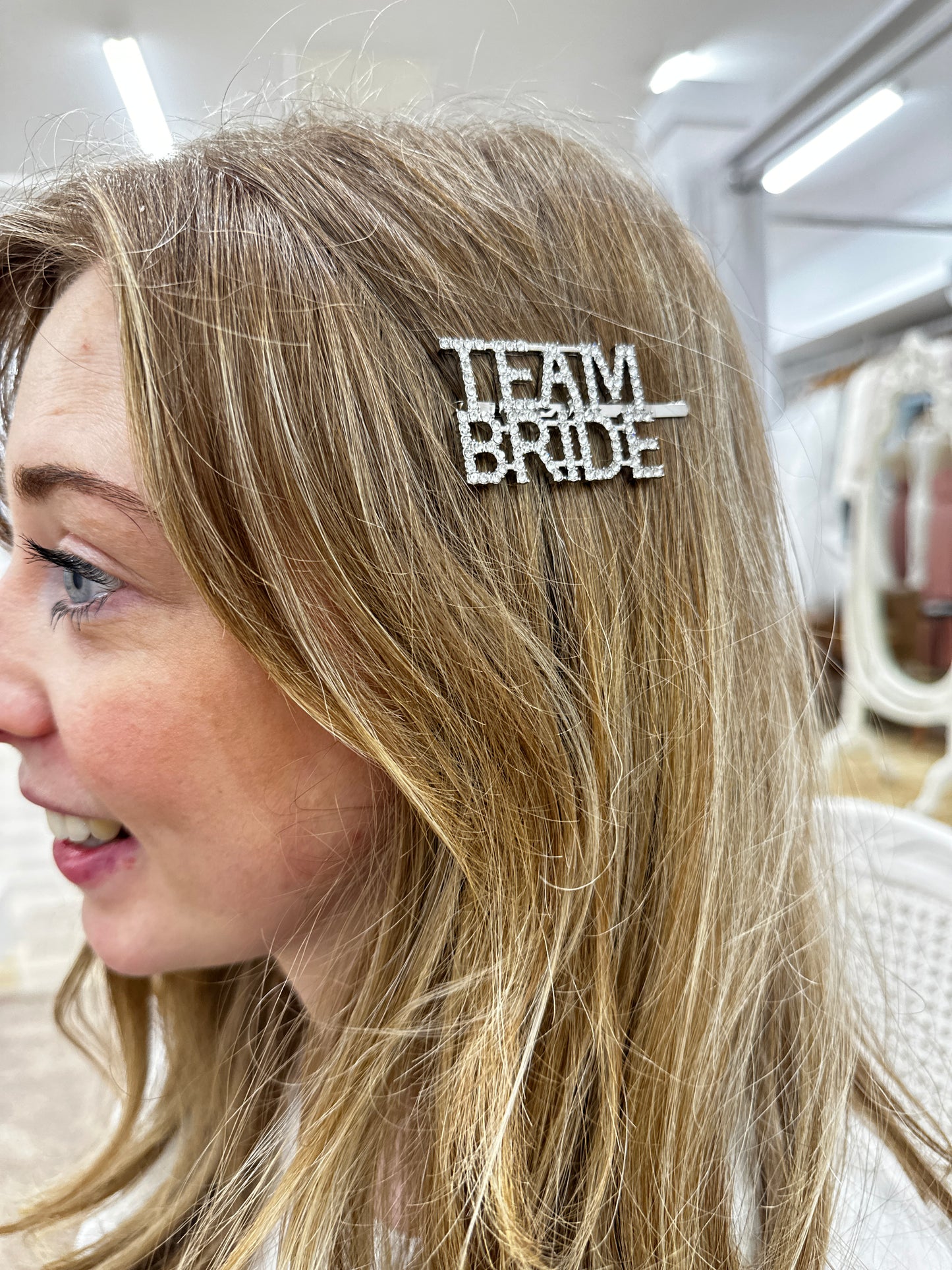 TEAM BRIDE Rhinestone Hair Slide
