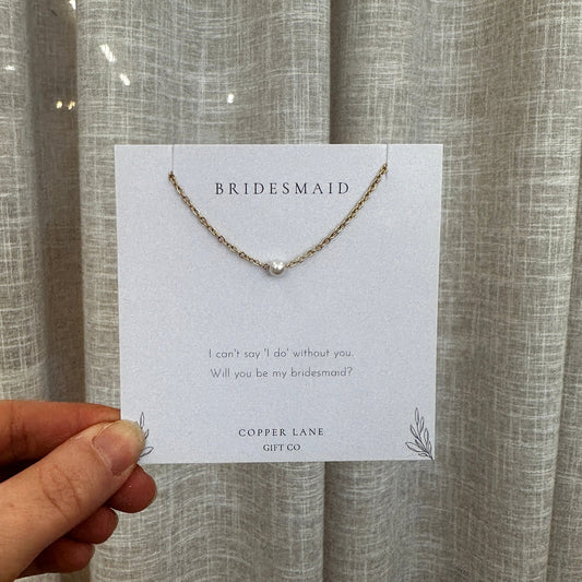 Bridesmaid Proposal Necklace Gold