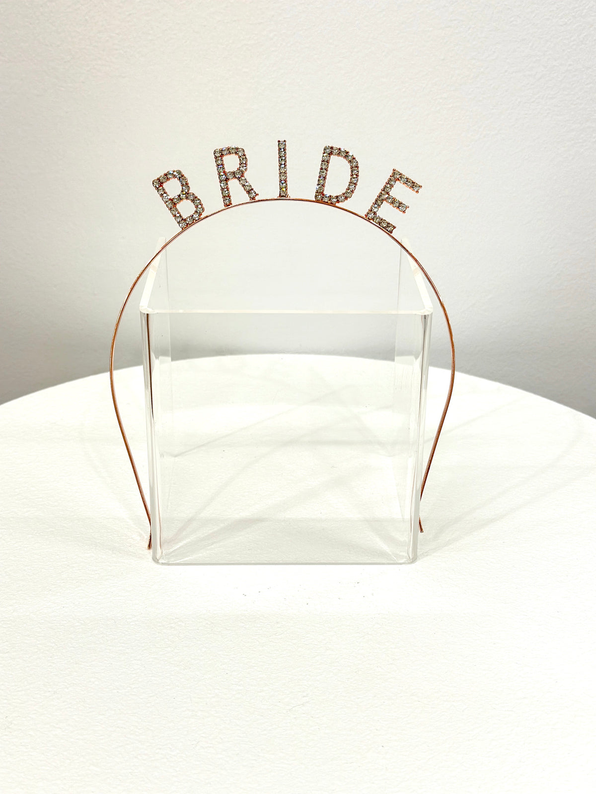Bride Rhinestone Headband - Rose Gold