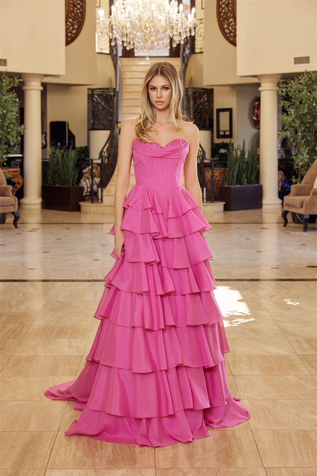 Audra Formal Gown Fuchsia - Dress - Nox Anabel