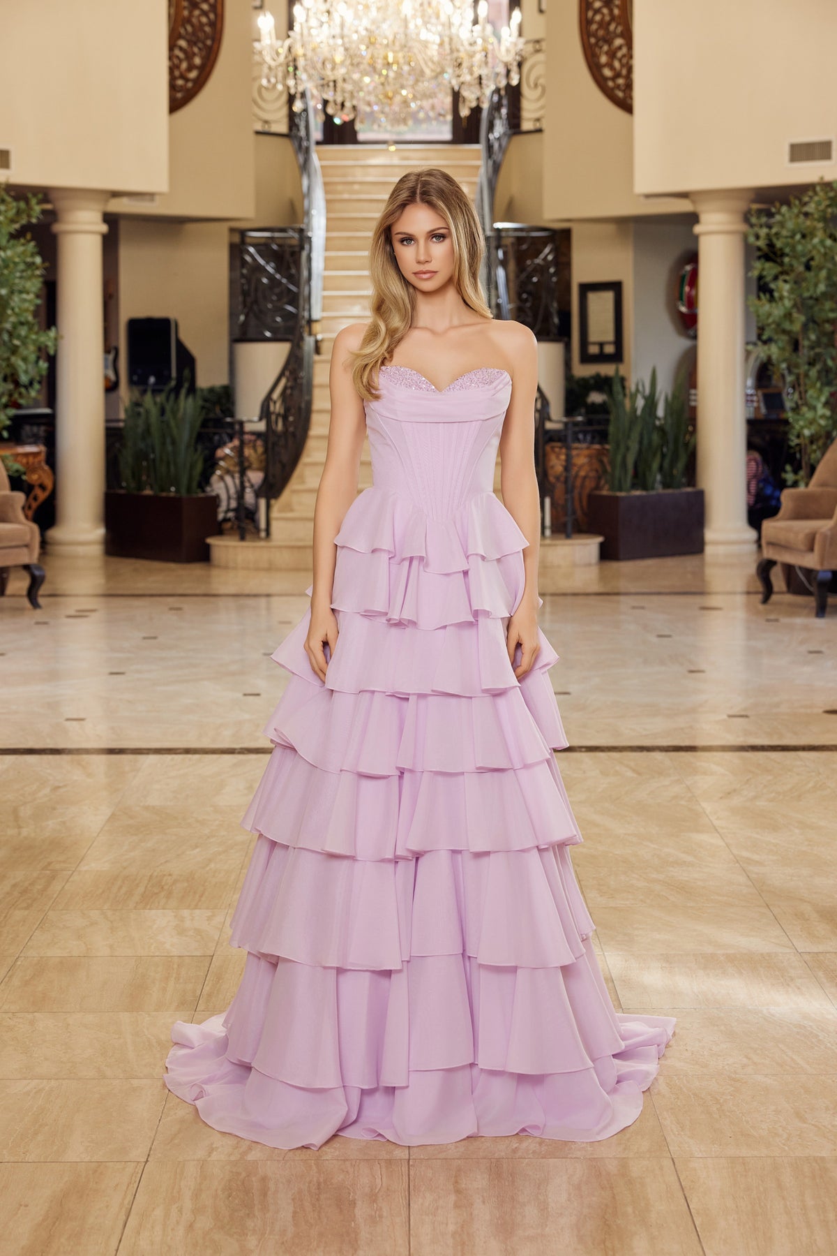 Audra Formal Gown Pastel Pink - Dress - Nox Anabel