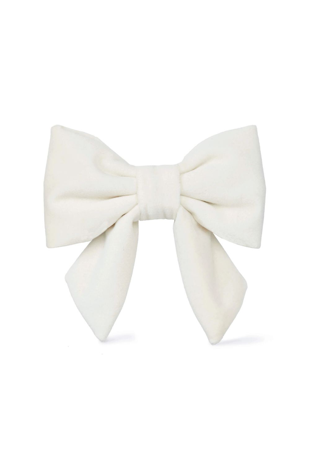 Ivory Velvet Dog Bow - Giftware - The Foggy Dog