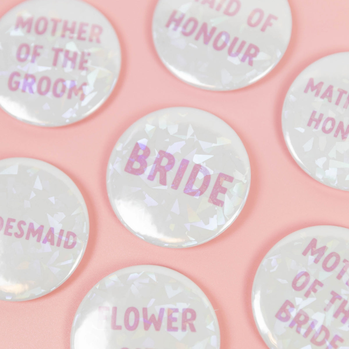 Holographic Bride Badge