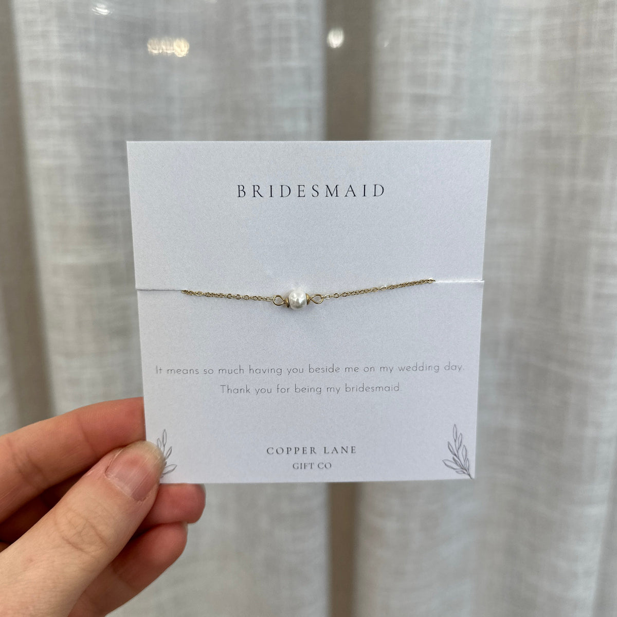 Bridesmaid Thank You Bracelet Gold