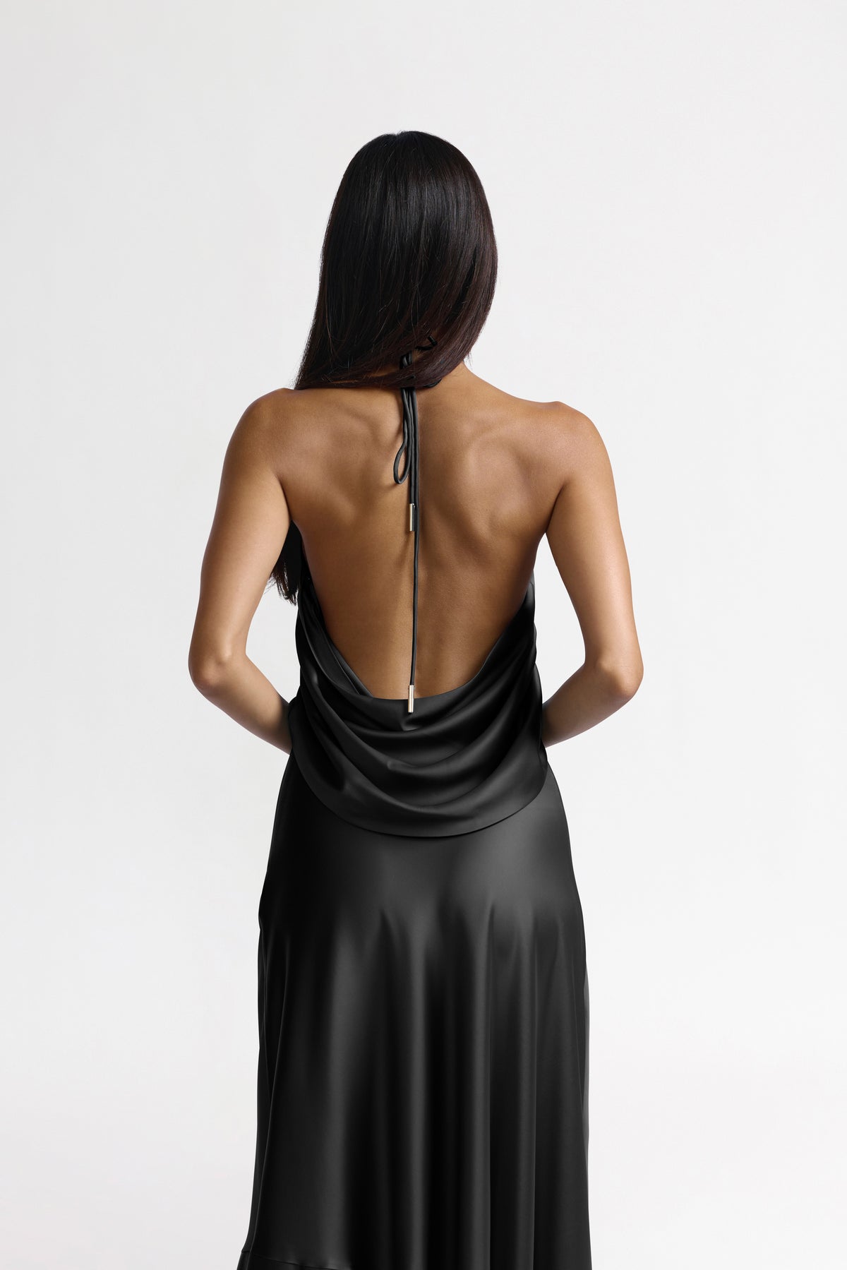 Black Eloisa Dress by Studio Lexi featuring a stylish design, perfect for elegant occasions.