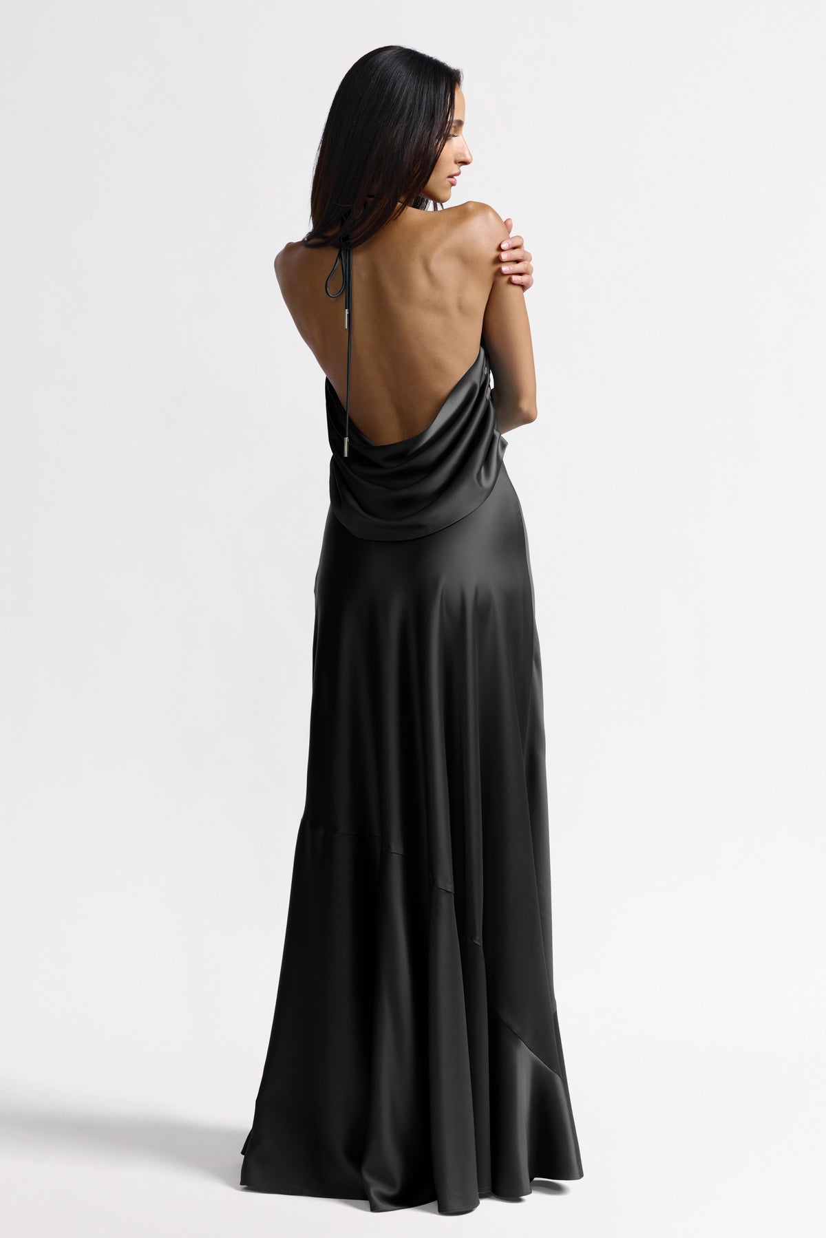 Studio Lexi Eloisa Black Dress, stylish women's dress with a flattering silhouette, shown on a model in the image.