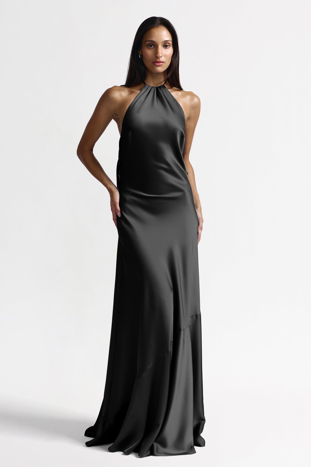 Black Eloisa dress by Studio Lexi featuring a stylish, fitted design and elegant neckline, perfect for dressy occasions.