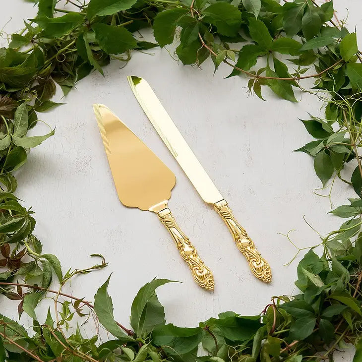 Cake Serving Set - Classic Gold Romance - Giftware - Weddingstar