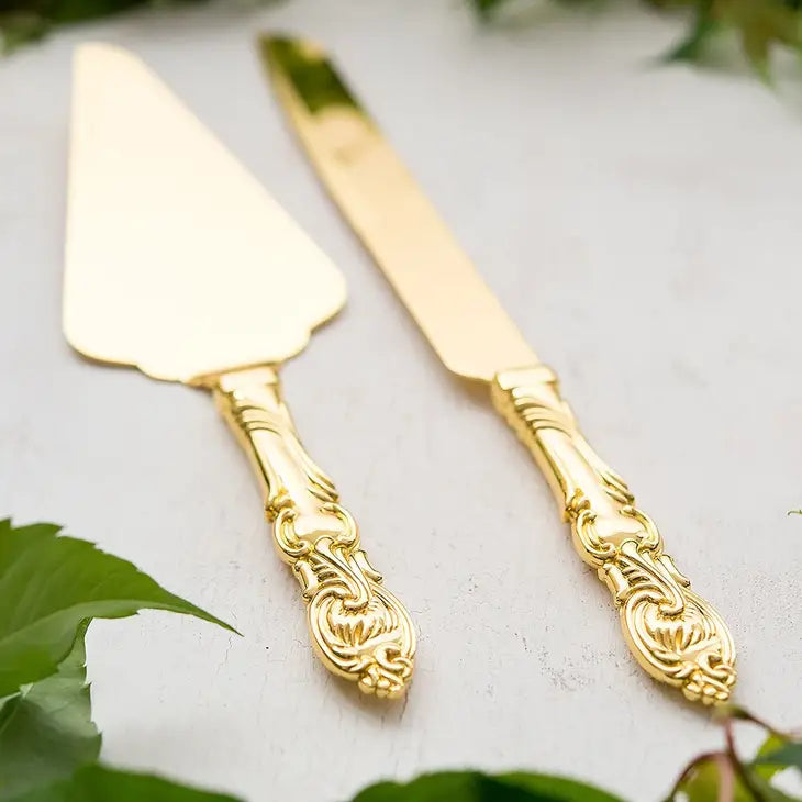 Cake Serving Set - Classic Gold Romance - Giftware - Weddingstar
