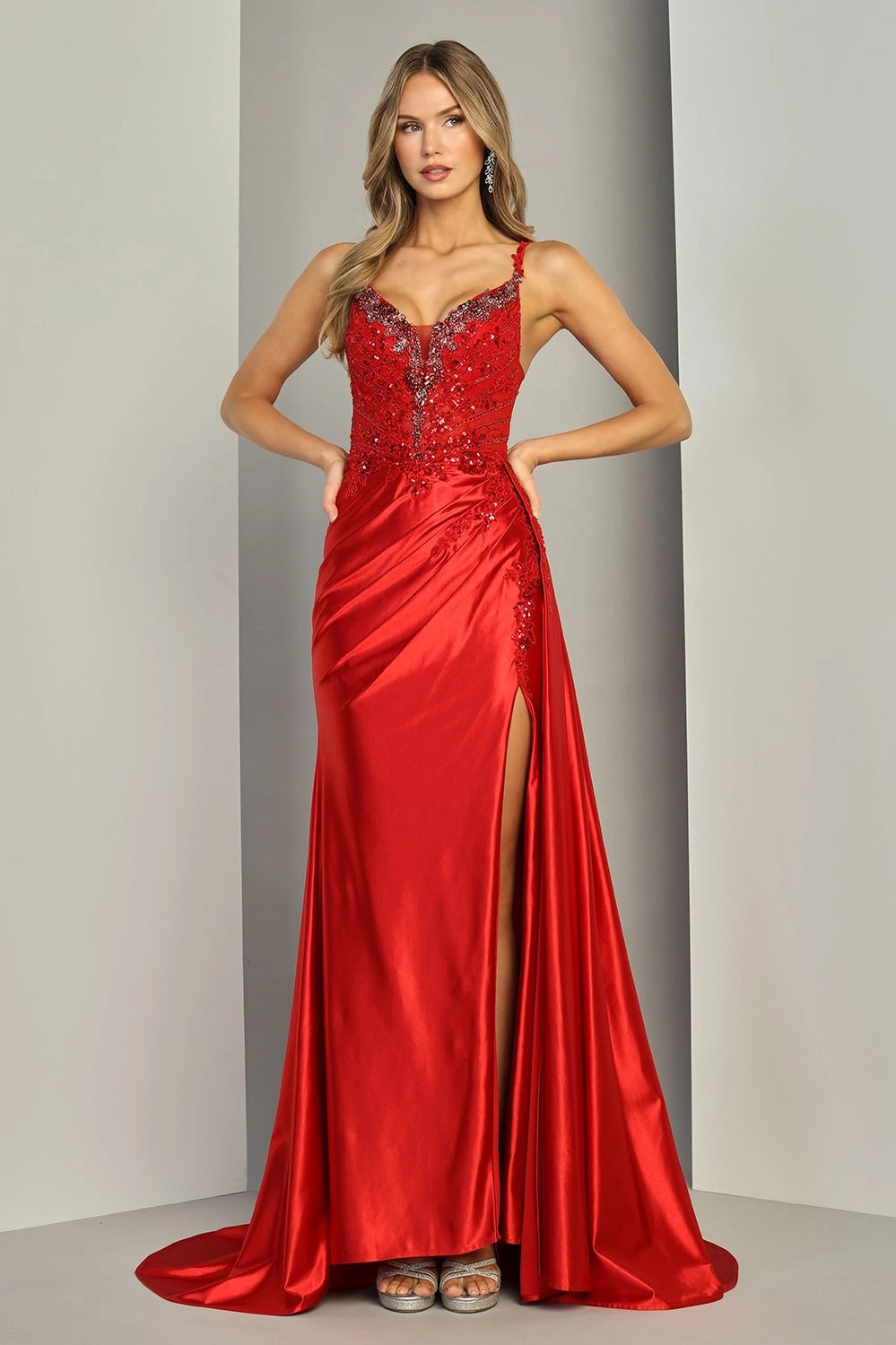 Adora Design Sabrina Gown in navy, elegant full-length dress in US00