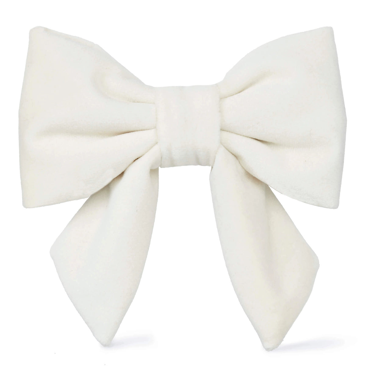 Ivory Velvet Dog Bow - Giftware - The Foggy Dog