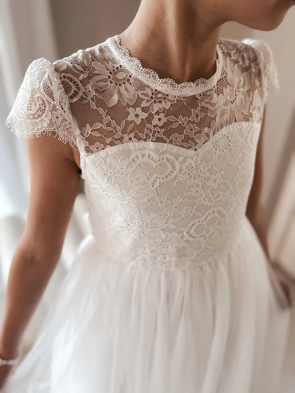 Abby Grace White Lace Dress