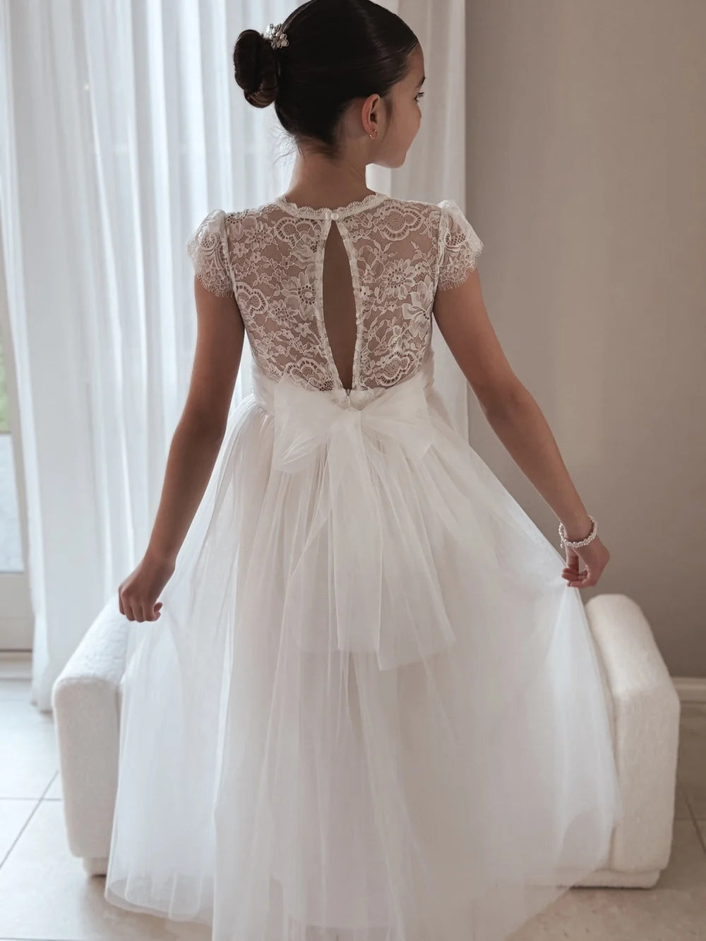 Abby Grace White Lace Dress