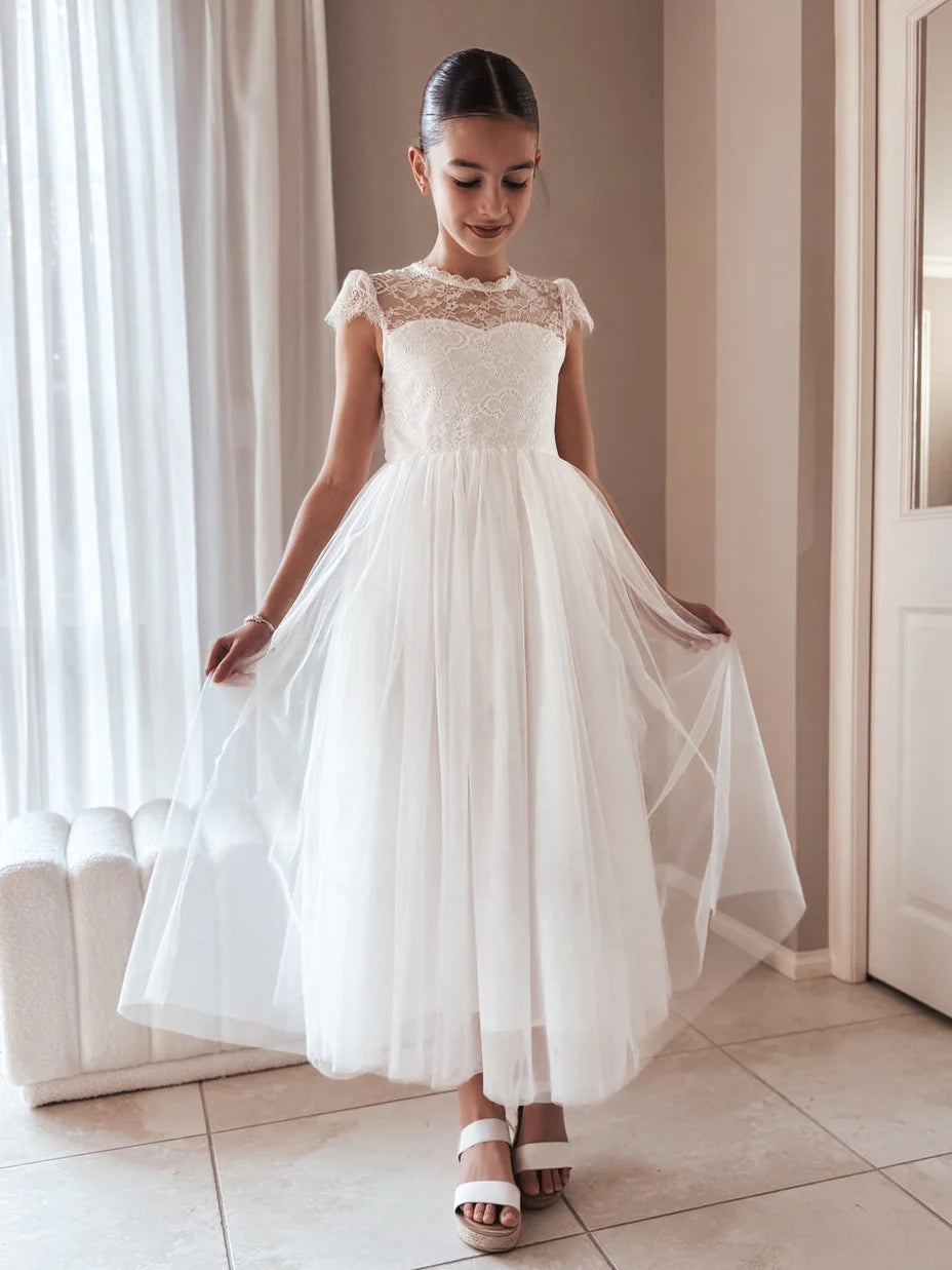 Abby Grace White Lace Dress