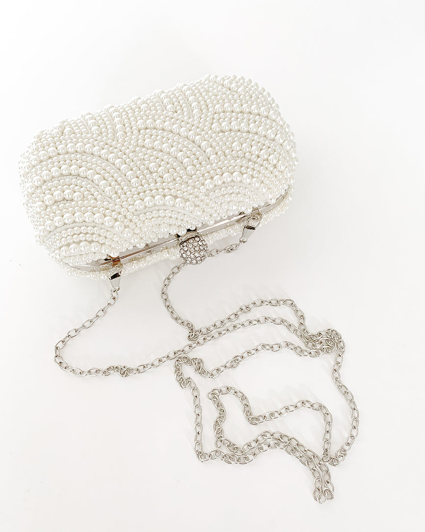 Chiara Pearl Bridal Clutch