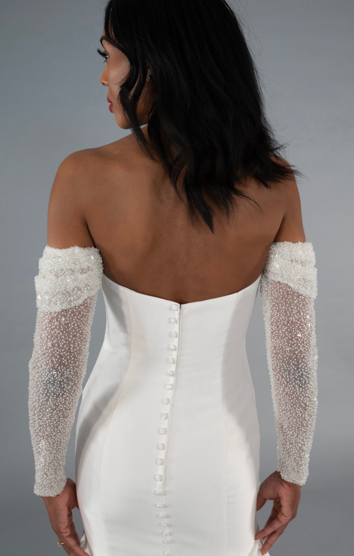 Beaded Tulle Bridal Sleeves - Accessory - Grace and Goddess