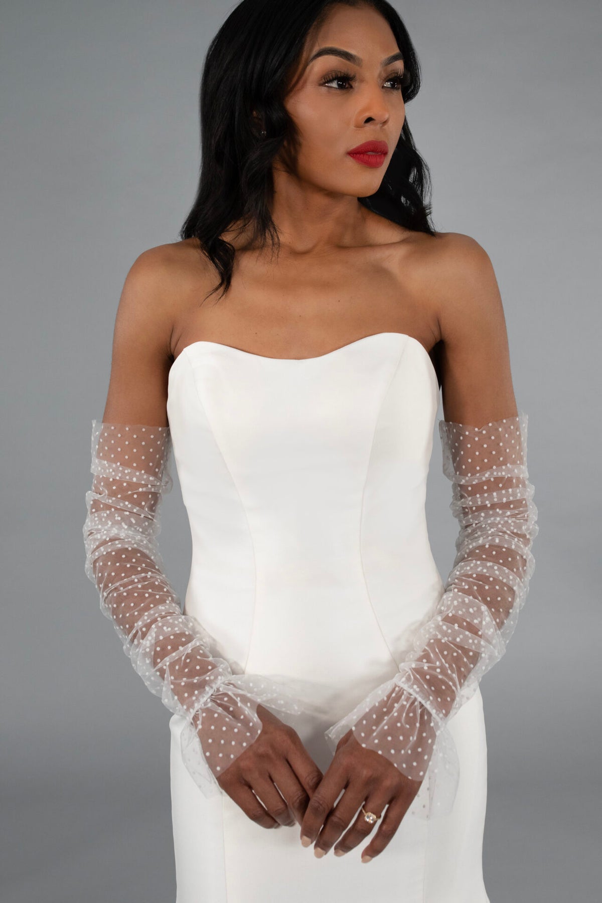 Polka Dot Tulle Sleeves