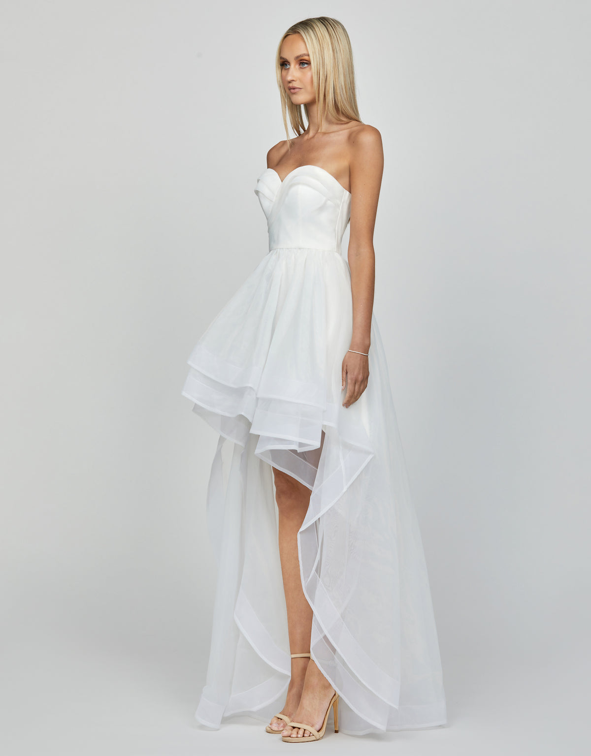 Annaka Sweetheart Hi Low Ball Gown - Honey Fawn Boutique