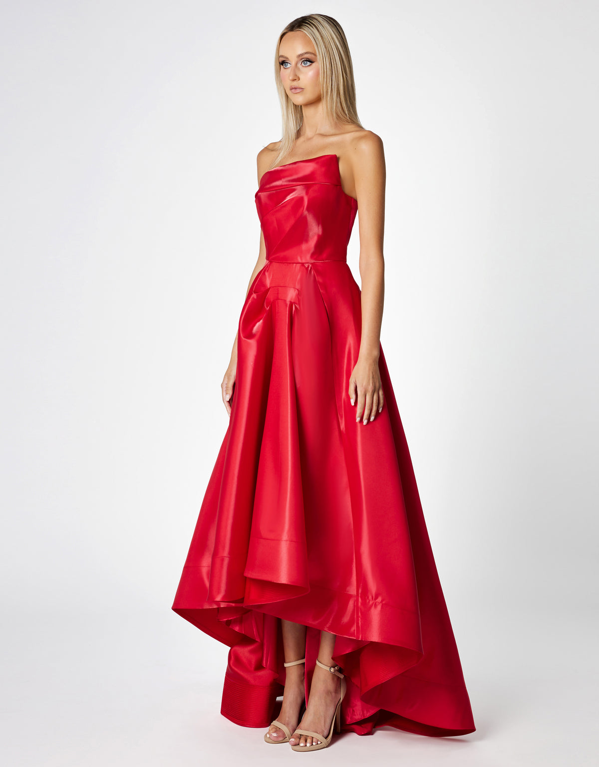 Odette Asymmetric Hi-Low Gown - Honey Fawn Boutique