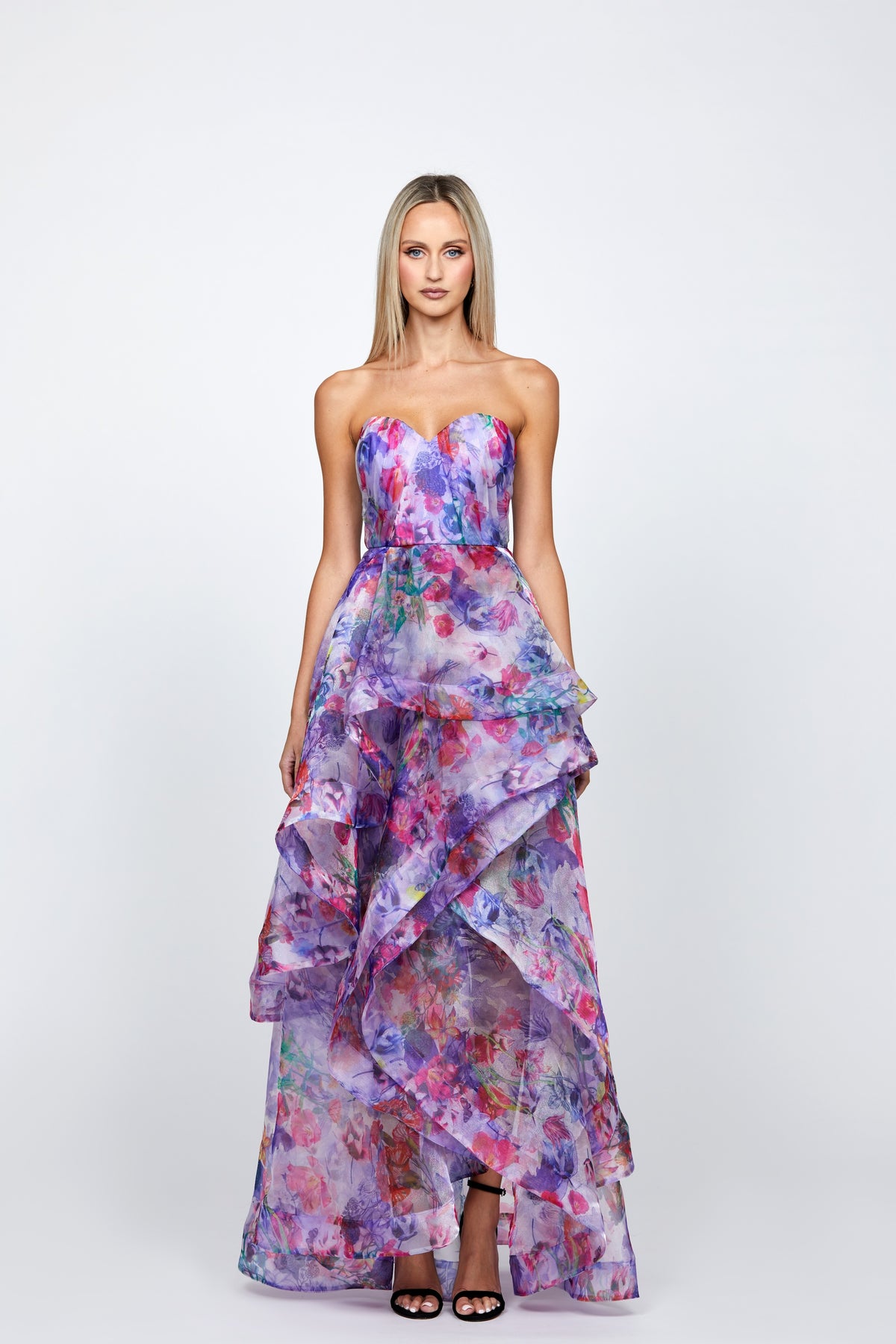 Adelaide Strapless Hi Lo Gown