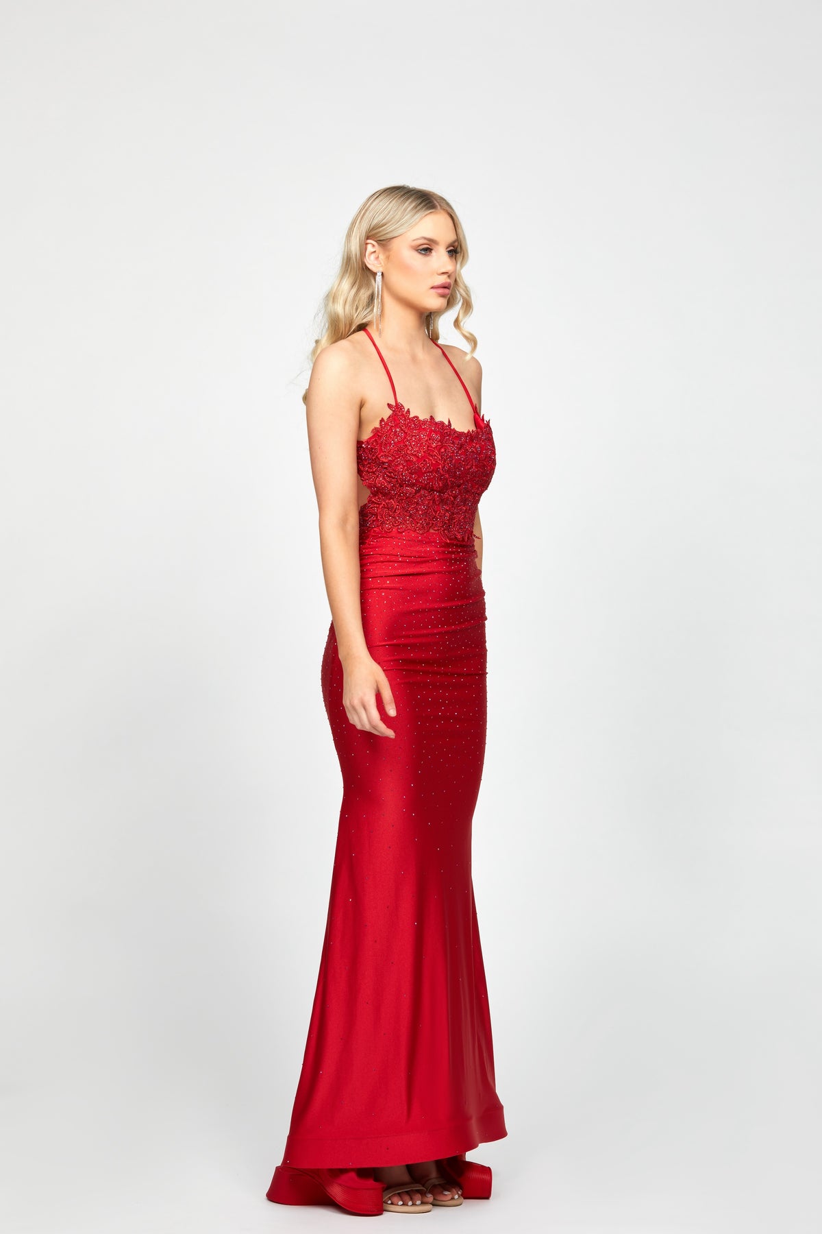 Alamaya Scoop Gown Red