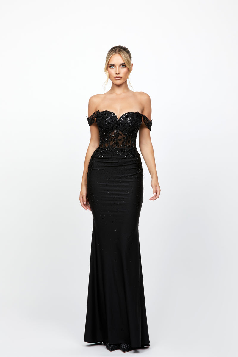 Maryam Off Shoulder Gown - Dress - Bariano