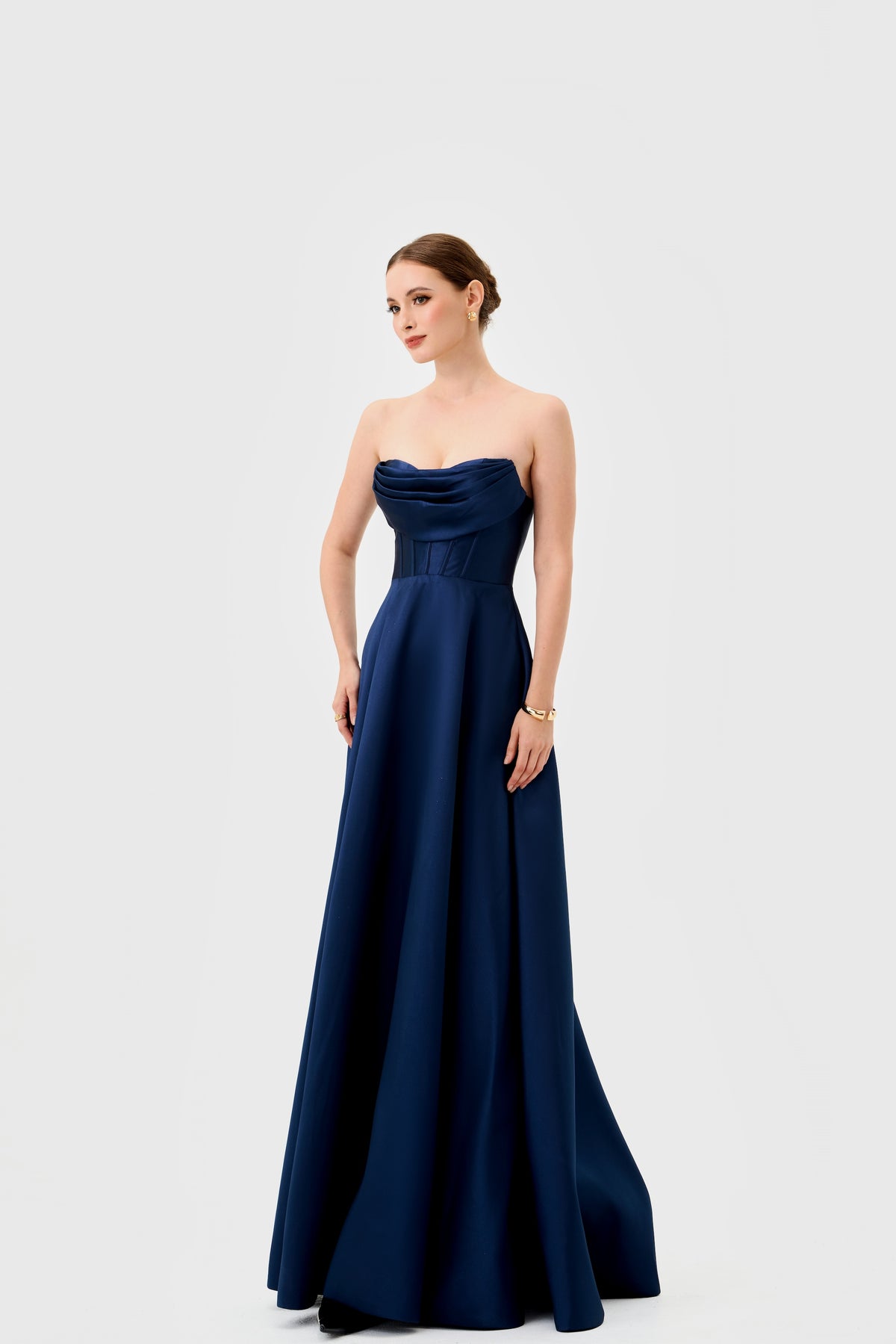 Ameira Strapless Satin Gown - Dress - Bariano