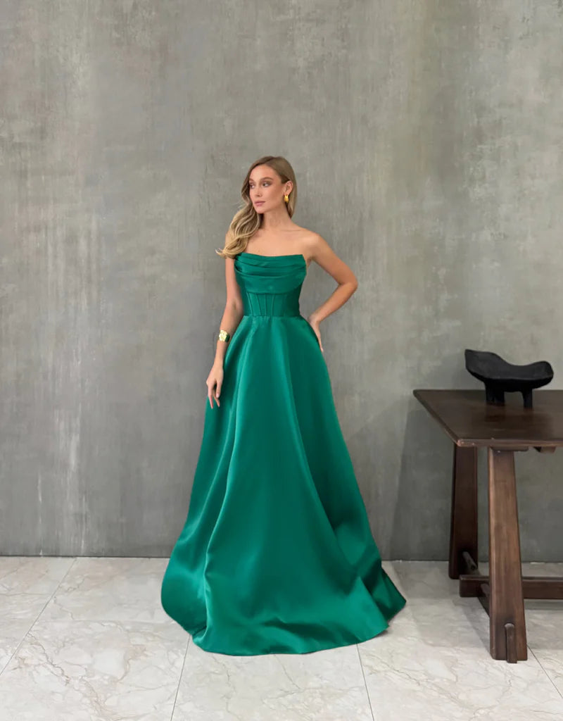 Virginia Corset Strapless Gown - Dress - Bariano