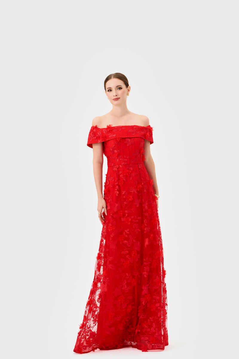 Edie Off Shoulder Gown - Dress - Bariano