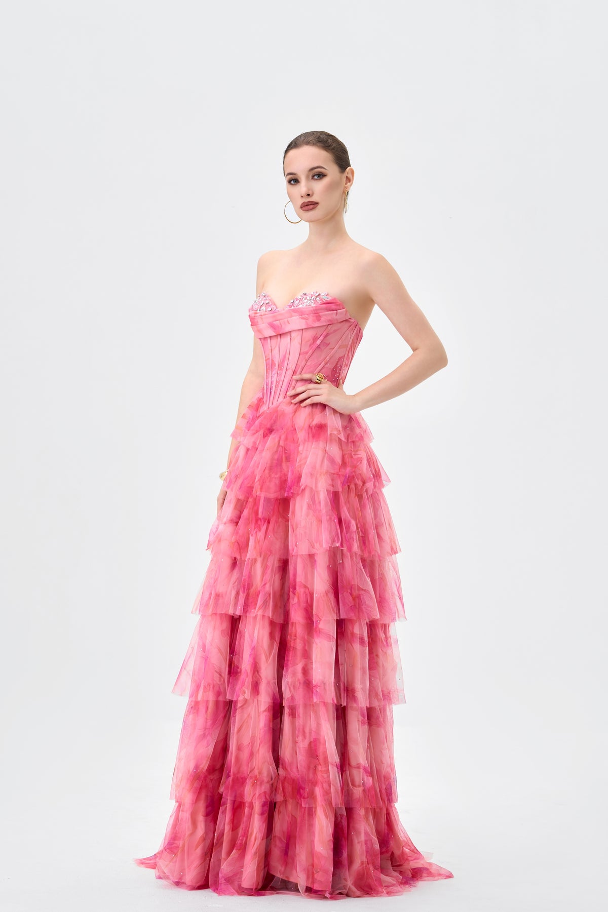 Calantha Sweetheart Tiered Ballgown - Dress - Bariano