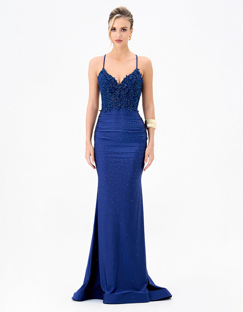 Indyanna Beaded V-Neck Gown - Dress - Bariano