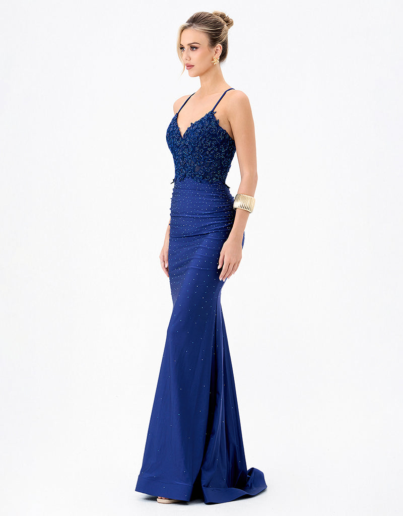 Indyanna Beaded V-Neck Gown - Dress - Bariano