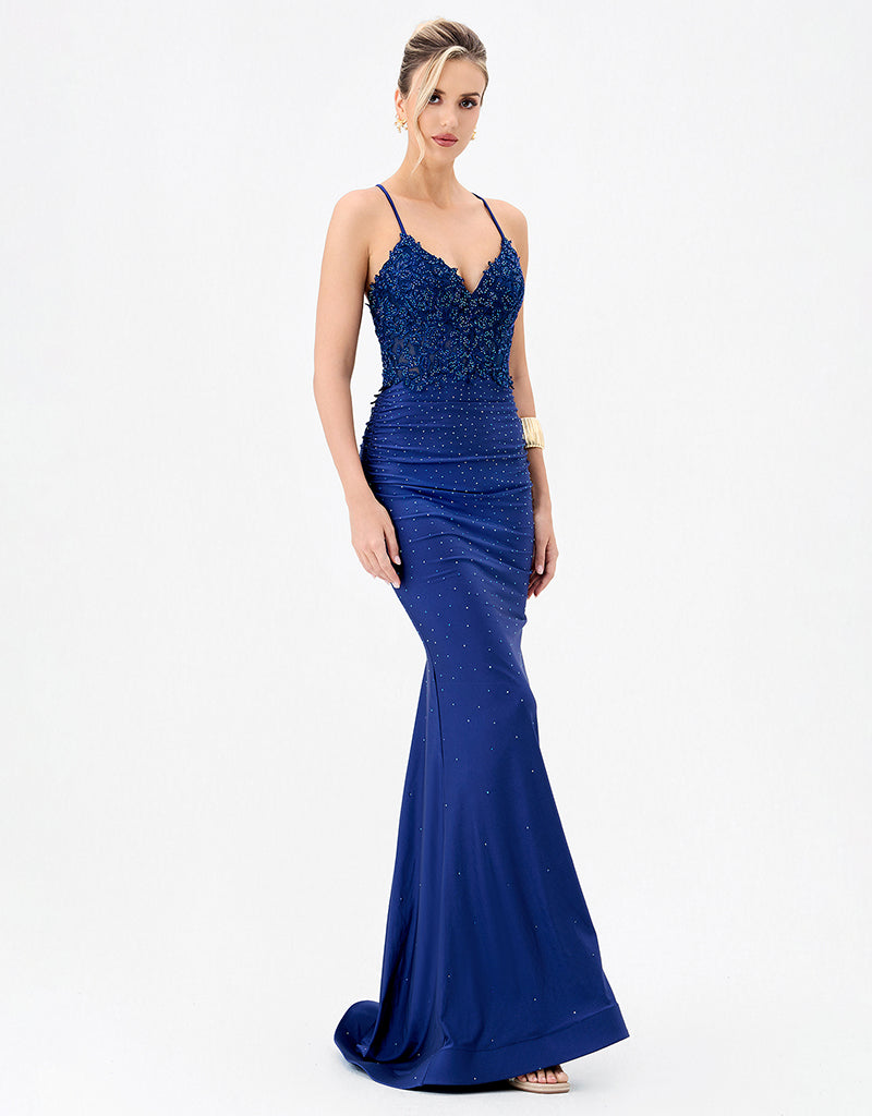 Indyanna Beaded V-Neck Gown - Dress - Bariano