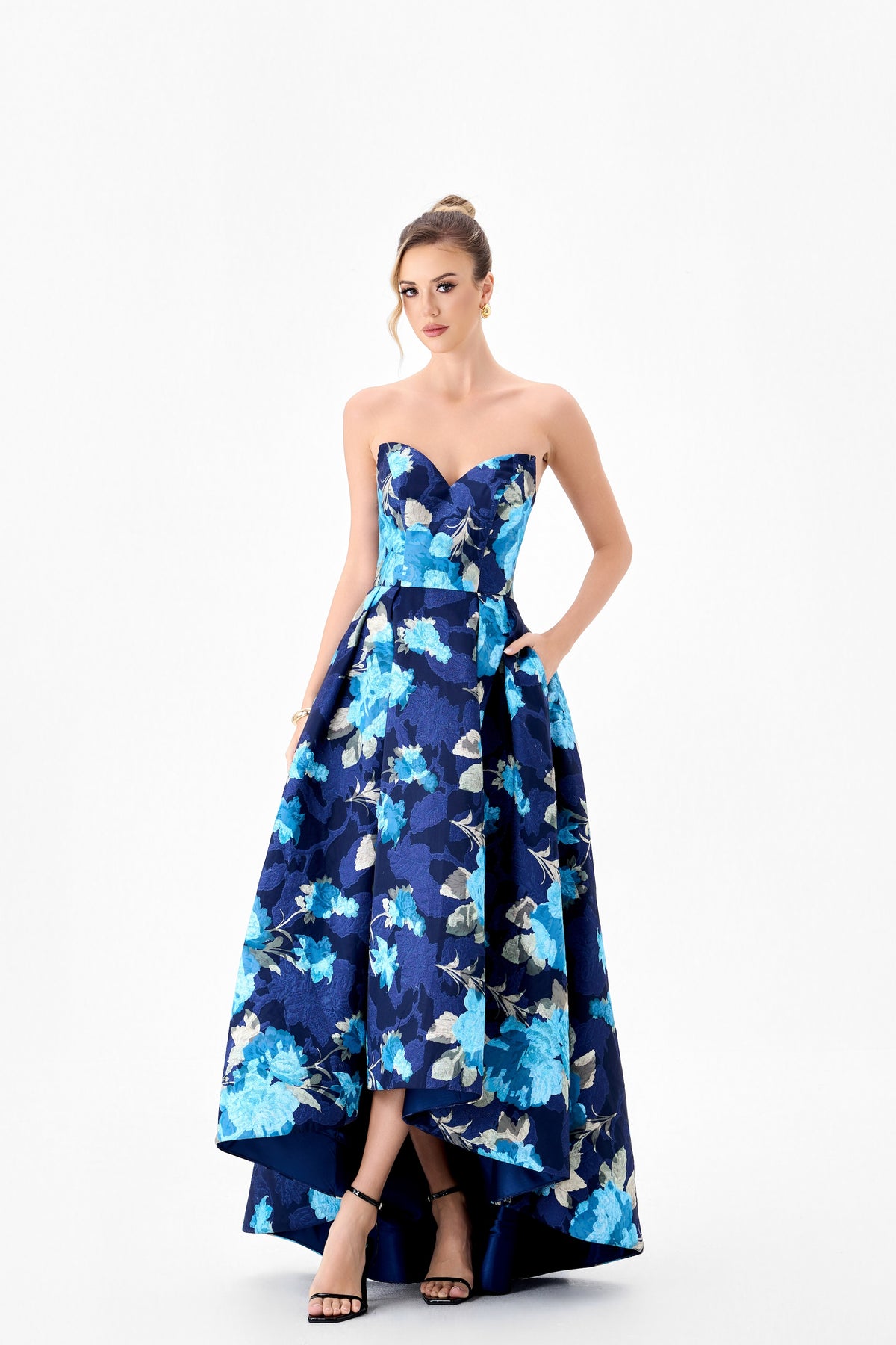 Tanica Strapless Hi-Lo Gown