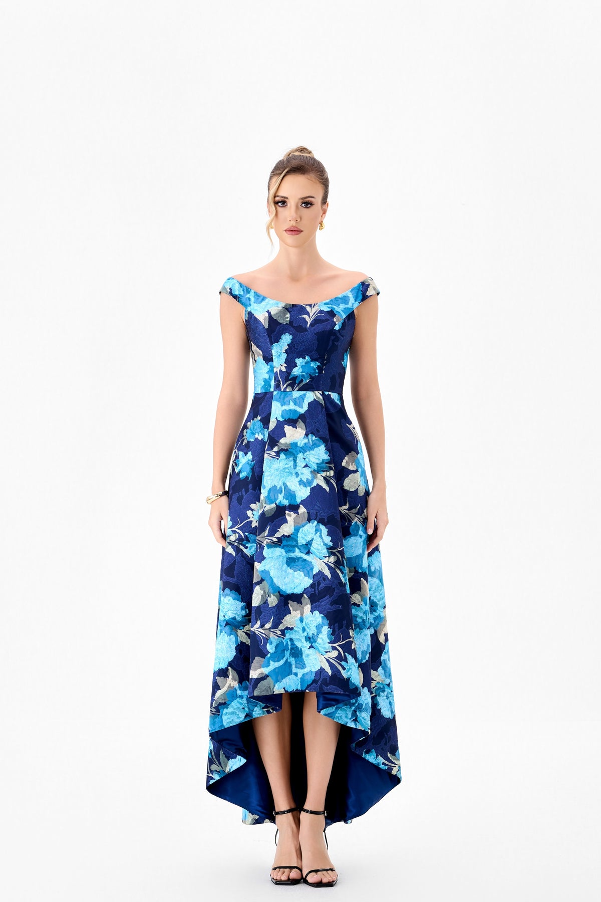 Abida Scoop Neck Hi-Low Dress