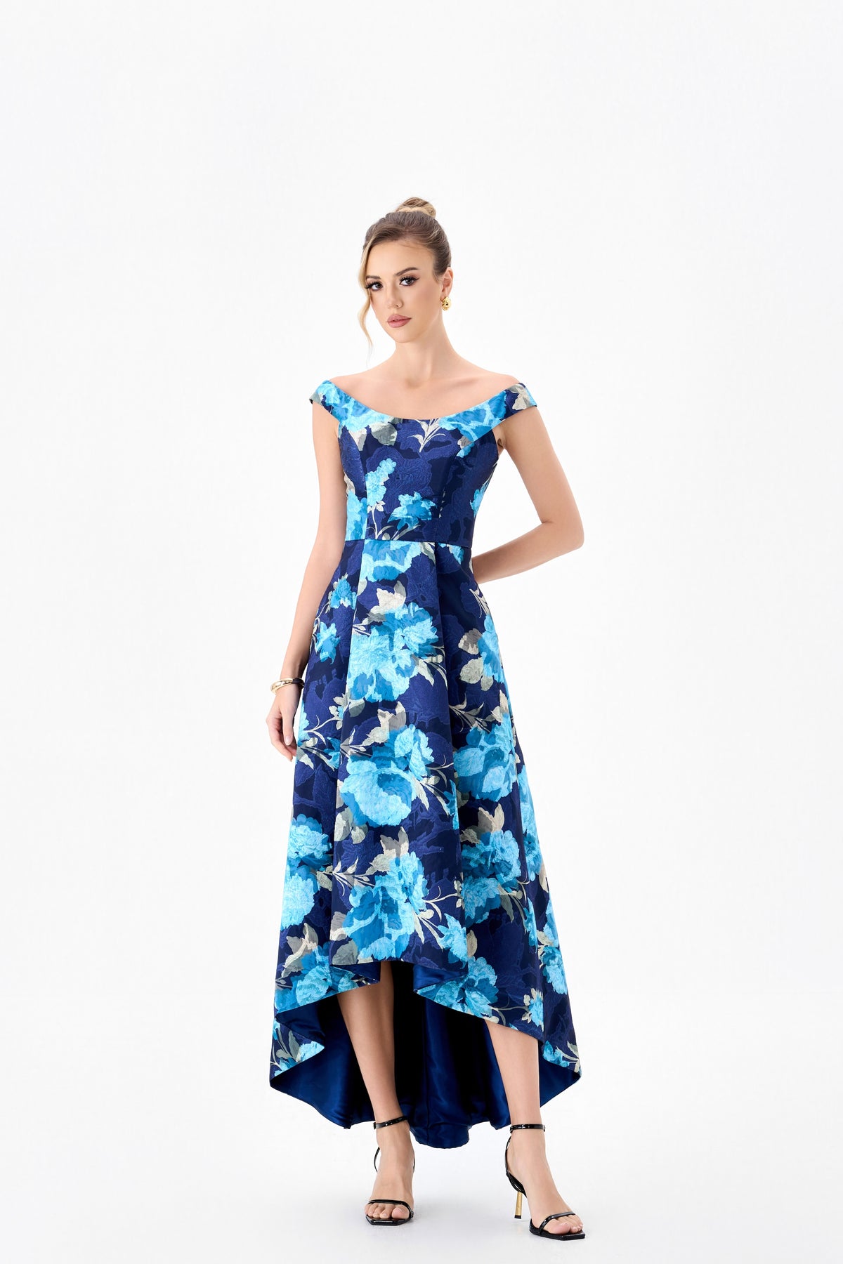 Abida Scoop Neck Hi-Low Dress