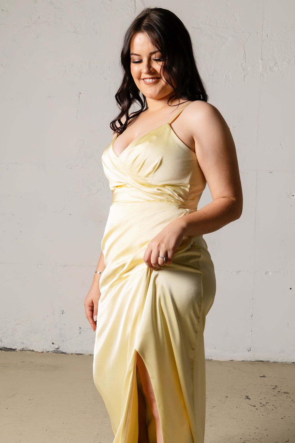 rory satin dress Rory High Neck Satin Bridesmaids Dress