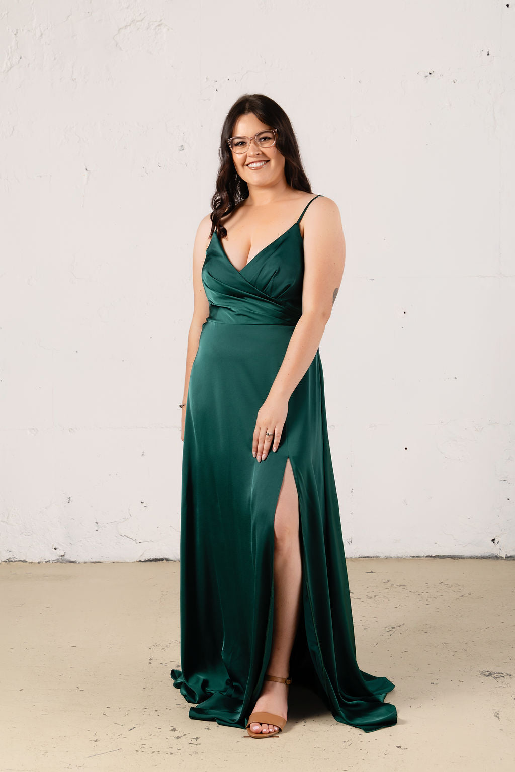 Lila Satin Dress - Dress - JOUNE