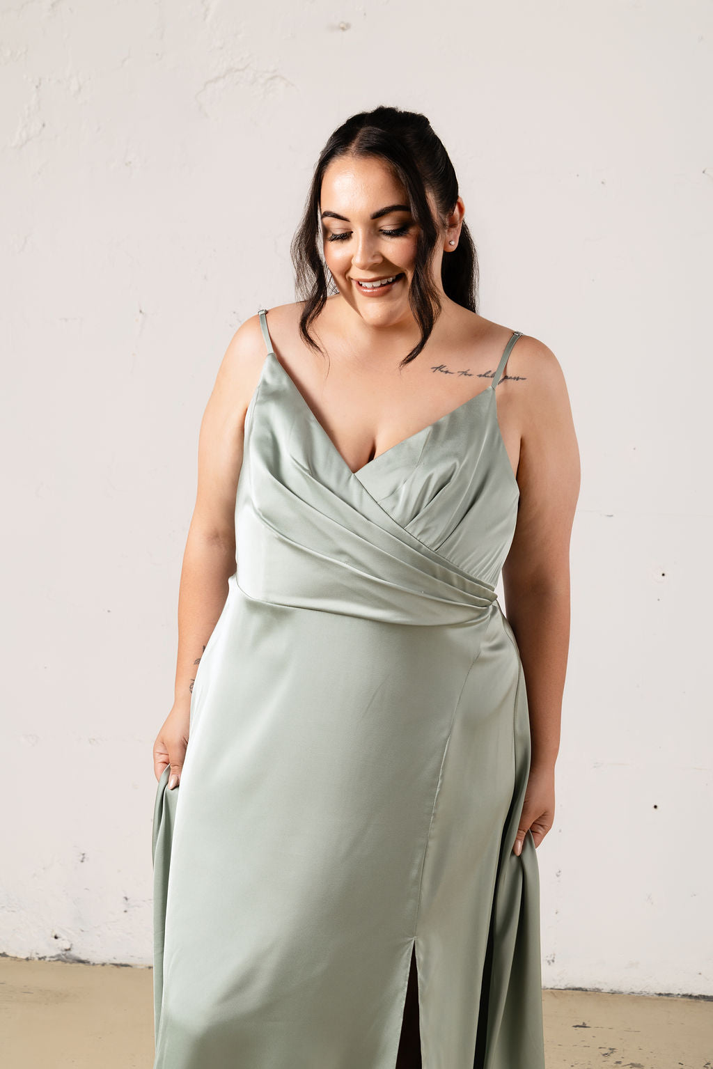 Lila Satin Dress - Dress - JOUNE