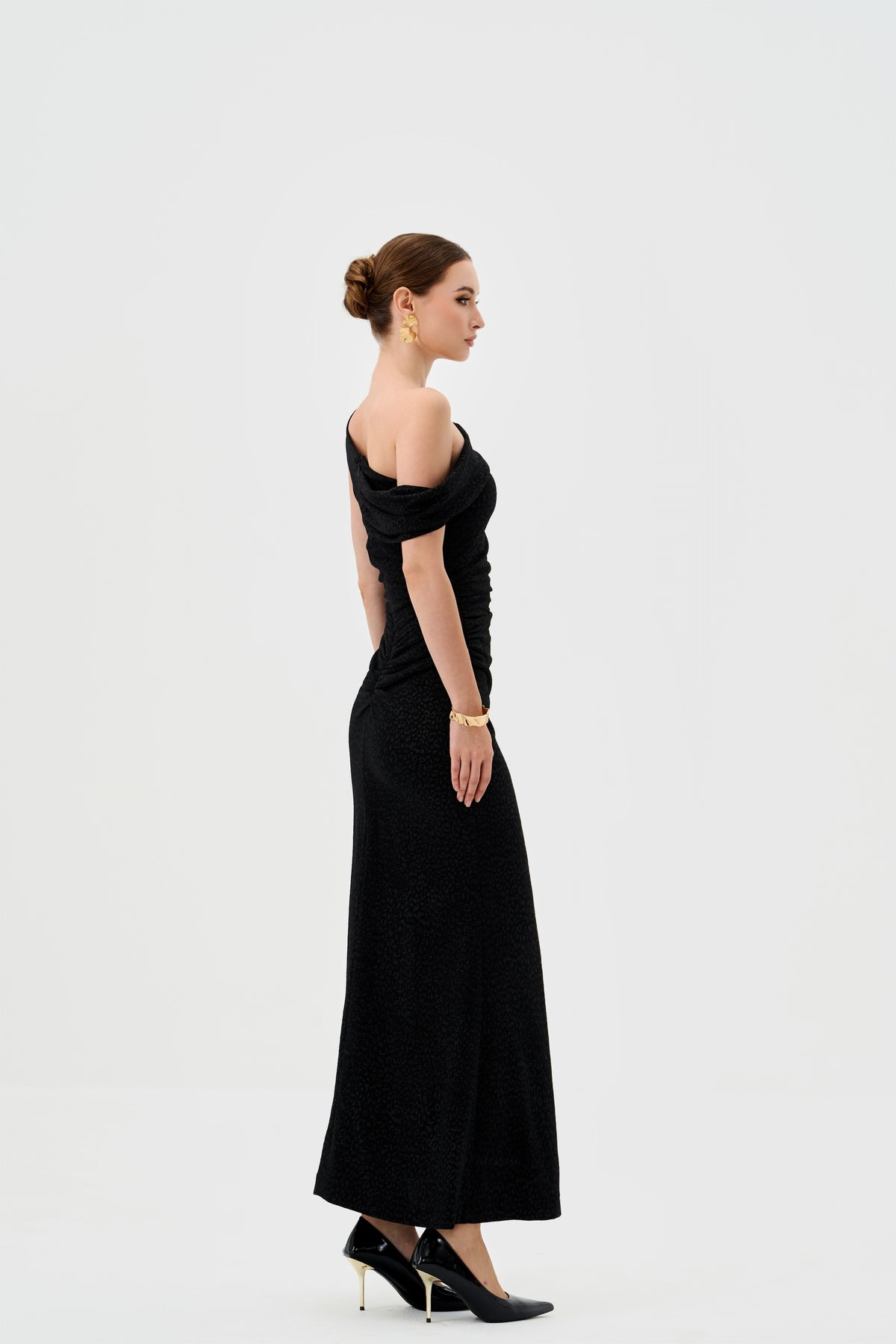 Thaliah Drape Off Shoulder Maxi - Dress - Bariano