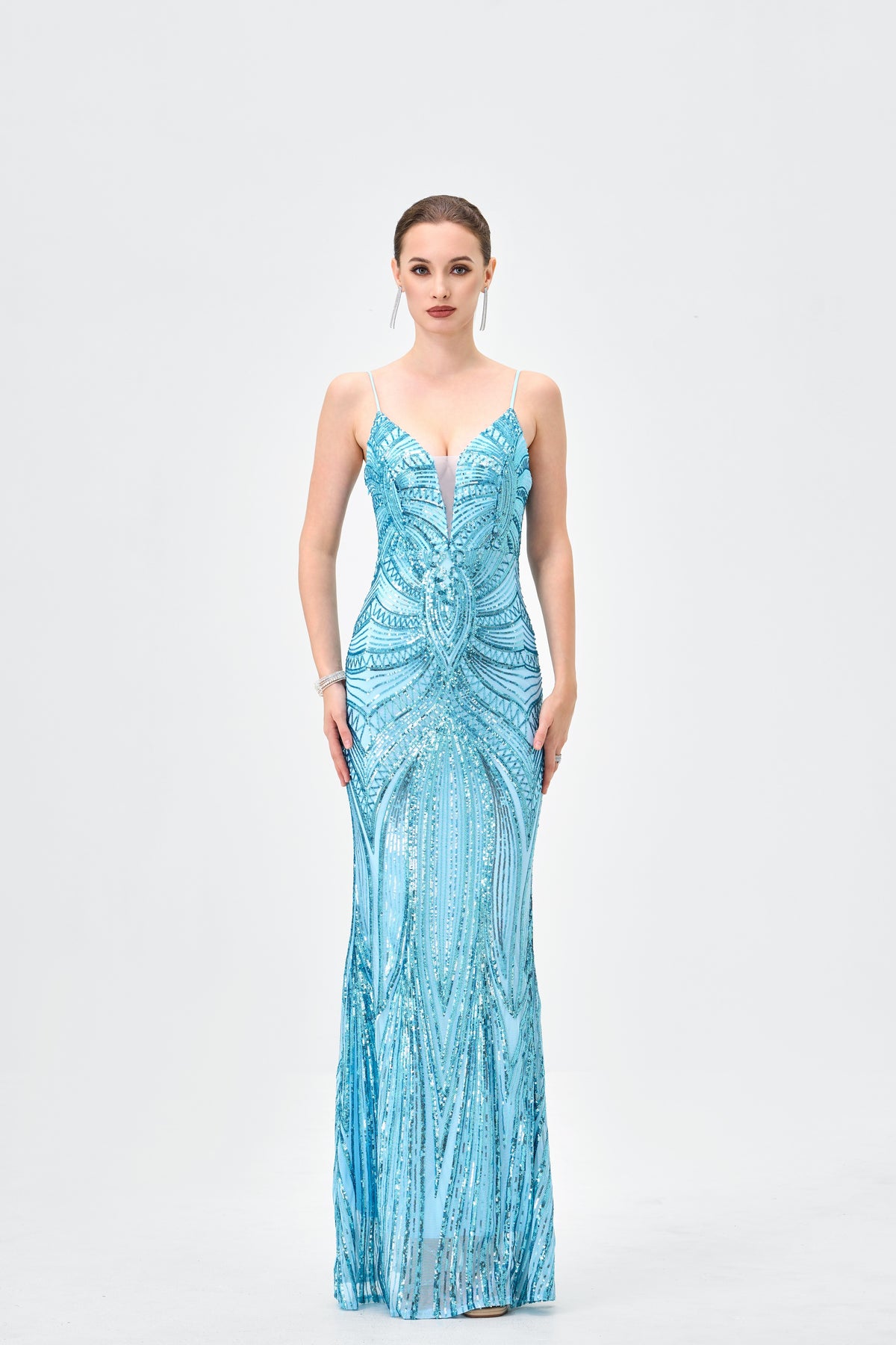 Hanami Pattern Sequin Maxi - Dress - Bariano