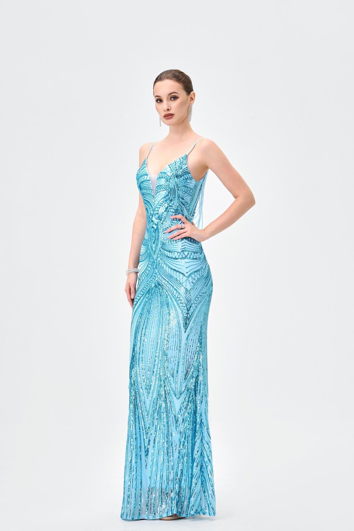 Hanami Pattern Sequin Maxi - Dress - Bariano