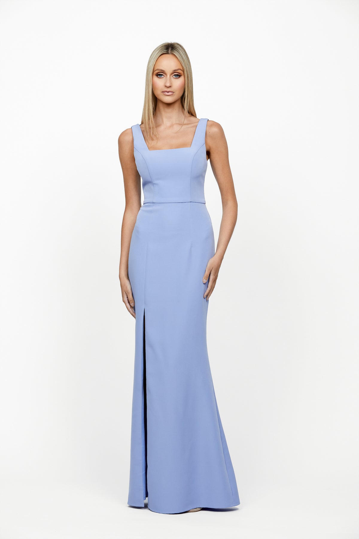 Maragaux Squa Neck Gown - Honey Fawn Boutique