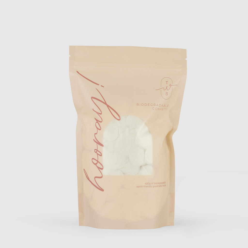 Biodegradable Confetti - Circle White - Giftware - The Whole Bride
