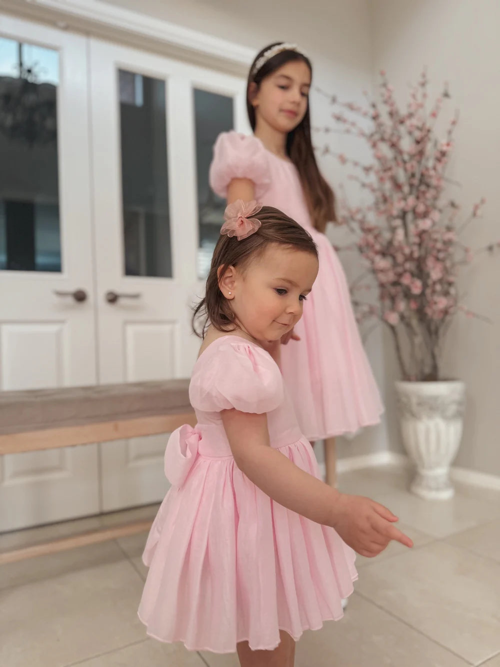 Delia Light Pink Baby Dress - Flower Girl Dress - A Little Lacey