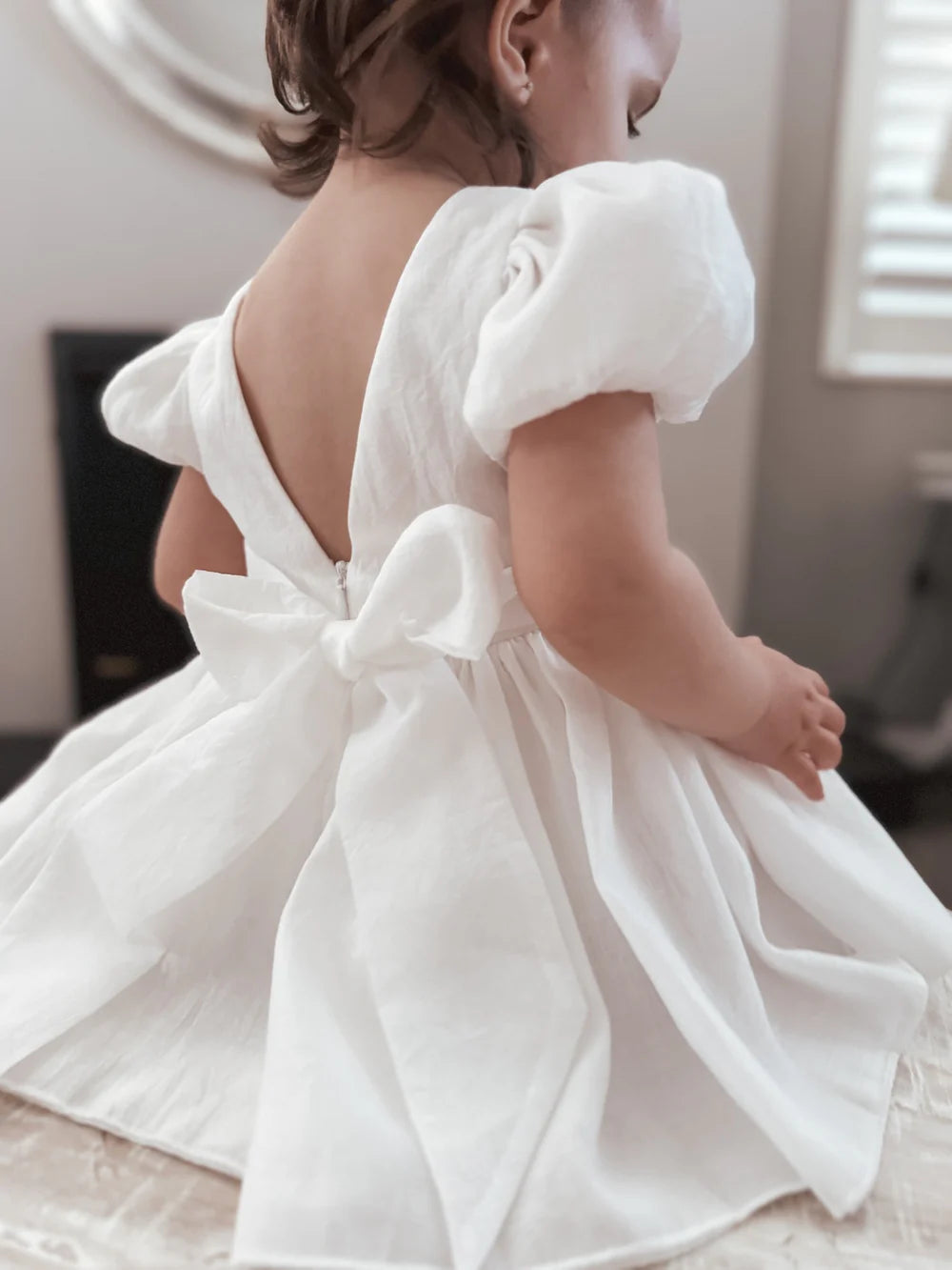 Delia White Baby Dress - Flower Girl Dress - A Little Lacey