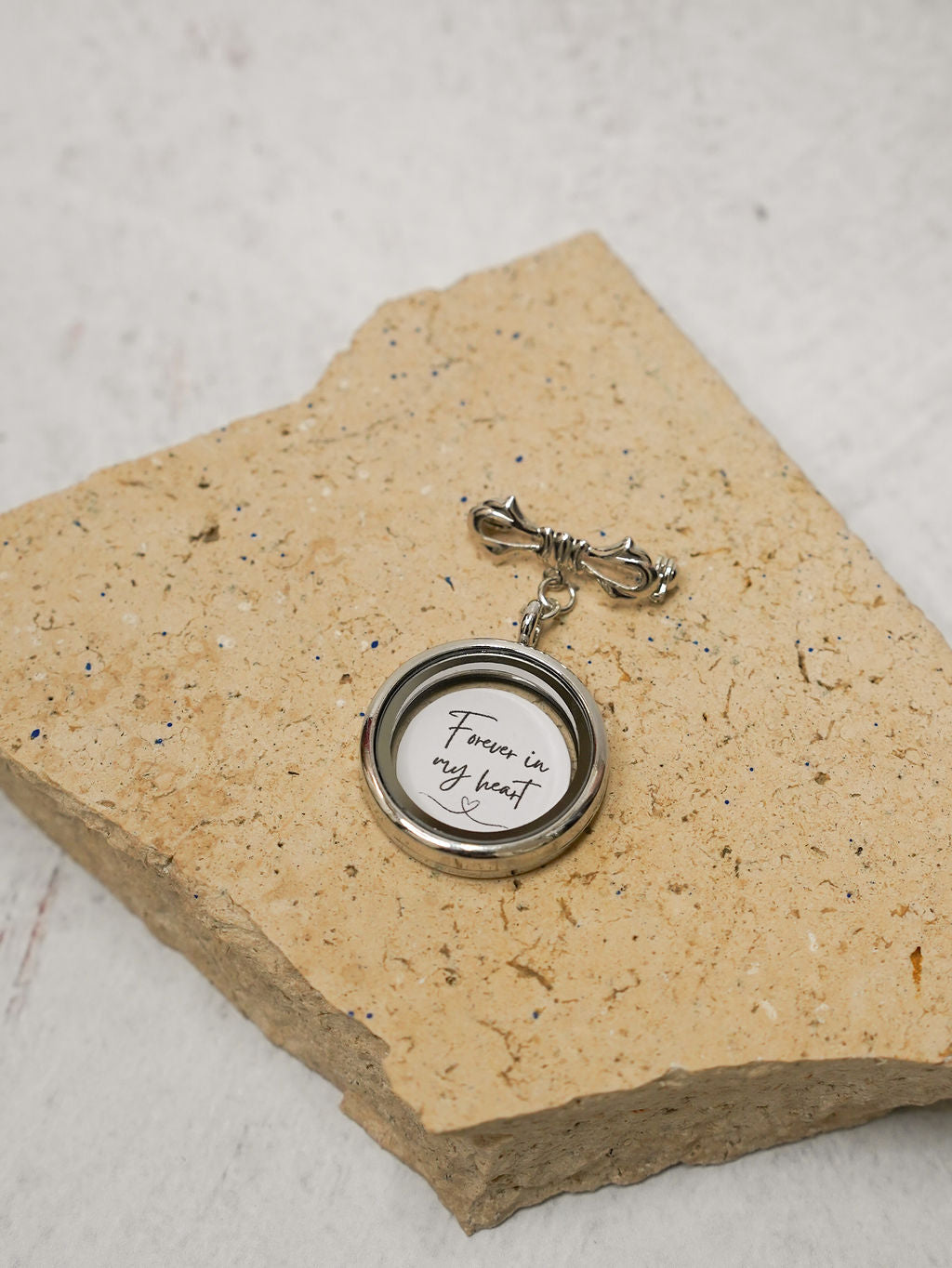 Wedding Bouquet DIY Photo Memorial Charm Pin Silver - Giftware - Honey Fawn