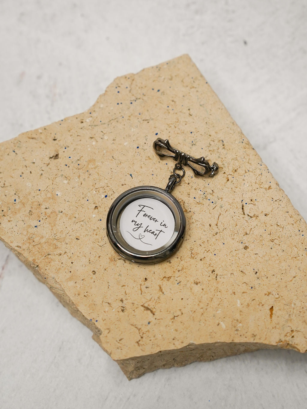 Wedding Bouquet DIY Photo Memorial Charm Pin Antique Silver - Giftware - Honey Fawn