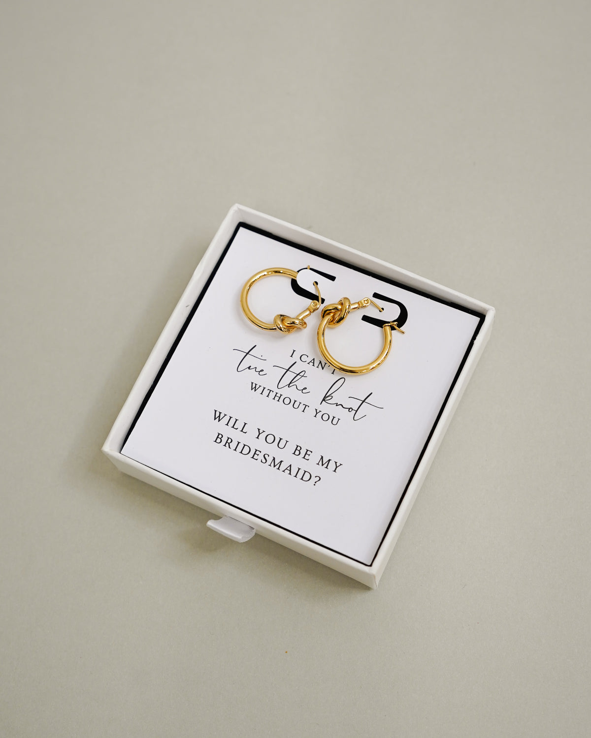 "Tie the Knot" Bridesmaid Proposal Earring - Giftware - Honey Fawn Boutique