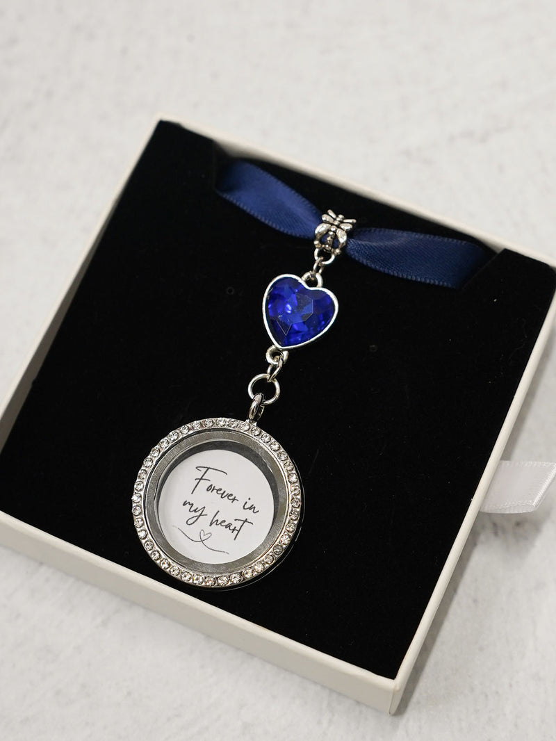 Blue Heart Wedding Bouquet DIY Photo Memorial Charm - Giftware - Honey Fawn